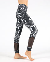 Black-Marble-Second-Skin-Leggings-with-Mesh-Panel-PL227