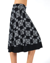 Black-Print-Stylish-Viscose-Midi-Skirt-AC103