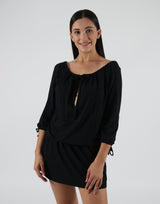 Black-Dress-Top-With-Split-Sleeves-AC068