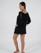 Black-Dress-Top-With-Split-Sleeves-AC068