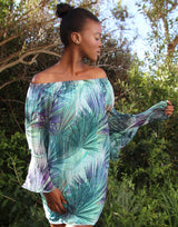 Tropical-Leaf-Off-the-Shoulder-Dress-AC358