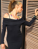 Black-Off-the-Shoulder-Long-Sleeve-Rib-Bardot-Top-TL112
