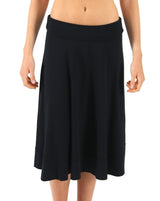 Black-Stylish-Viscose-Midi-Skirt-AC103