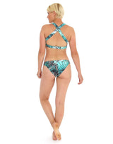 Green-Snake-Skin-Bodysculpt-X-Back-Yoga-Bra-TS371