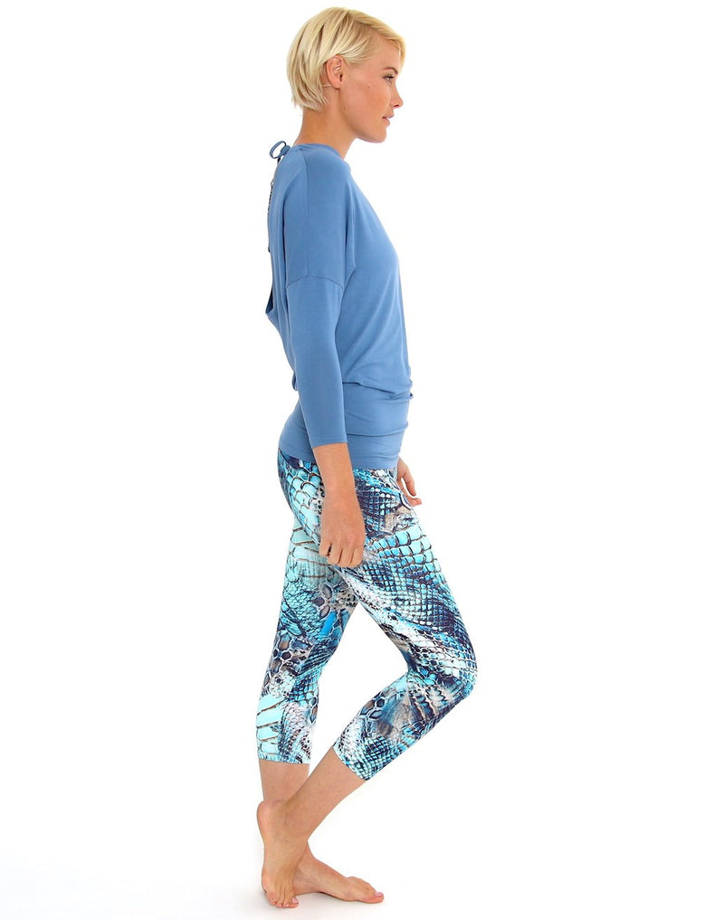 Low Tie Back 3/4 Sleeve Top