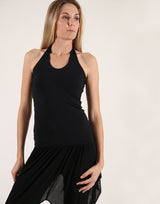 Black-Round-Neck-Halter-Top-TS059