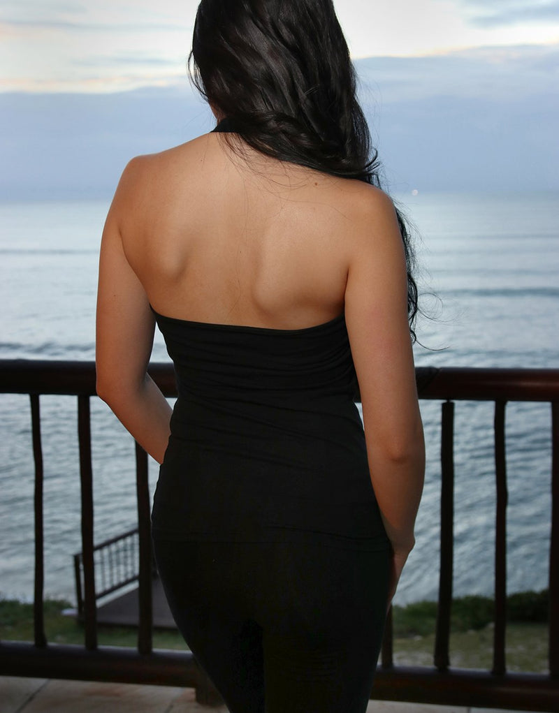 Black-Round-Neck-Halter-Top-TS059