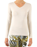 Sand-V-Neck-Long-Sleeve-Top-TL110