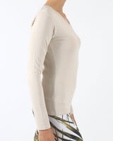 Sand-V-Neck-Long-Sleeve-Top-TL110