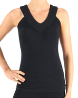 Black-Sleeveless-V-Neck-Top-TS054