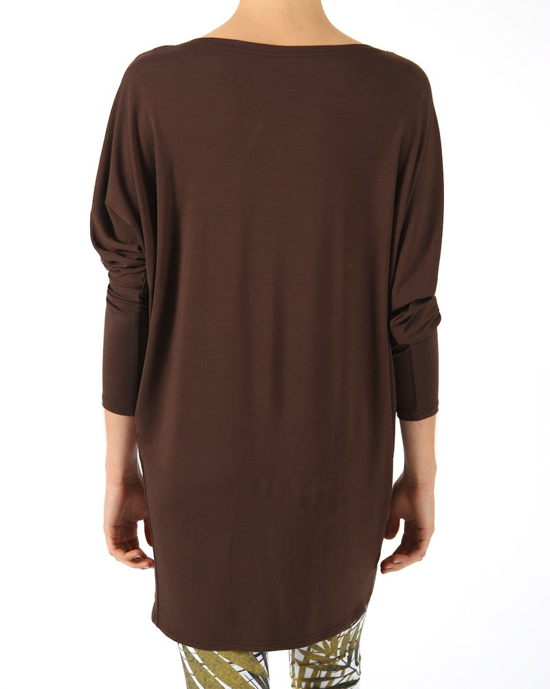 Chocolate-Long-Sleeve-Cross-Over-Front-Top-TL114