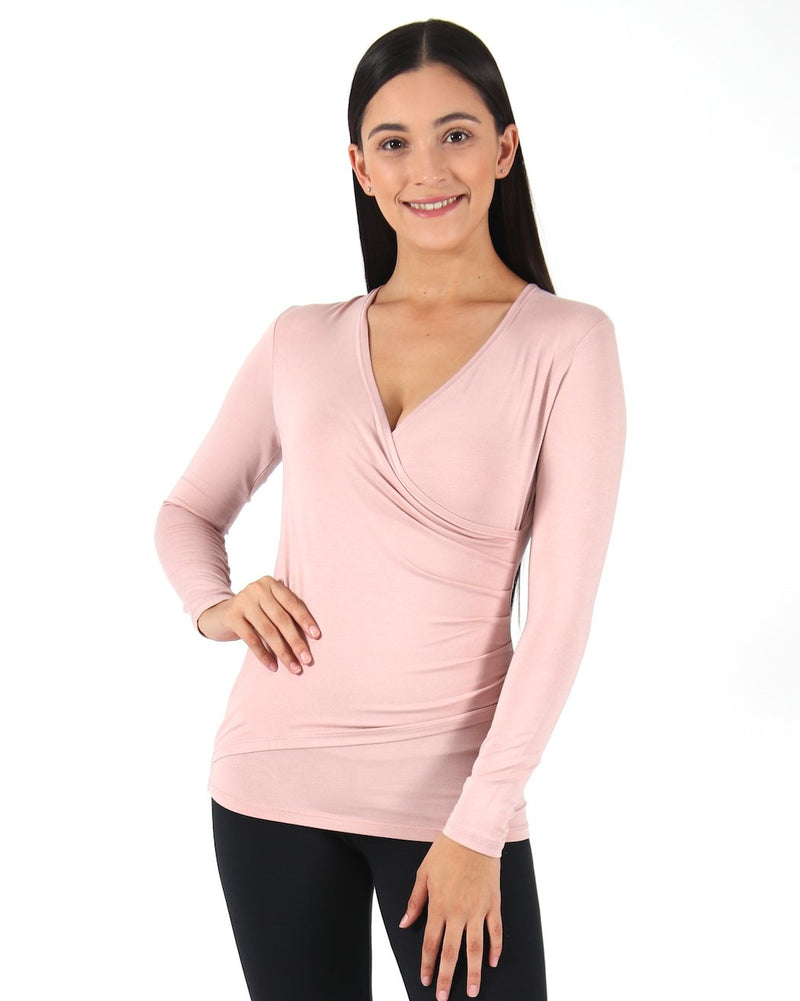 Rose-Long-Sleeve-Wrap-Top-with-Ruched-Side--TL050